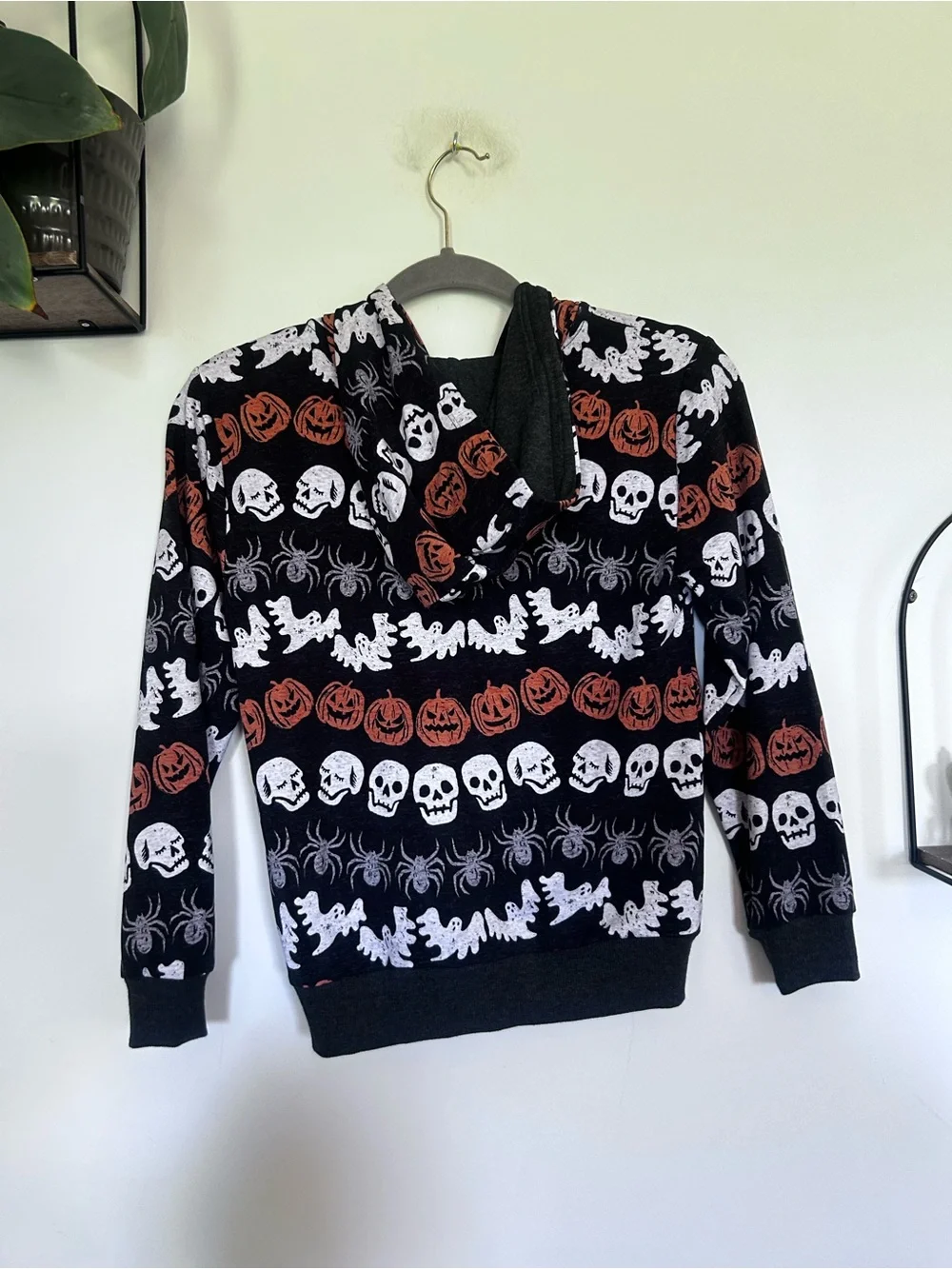 Little Sleepies Play Halloween Skulls Bats Pumpkin Jack-O-Lantern Zip Up Jacket